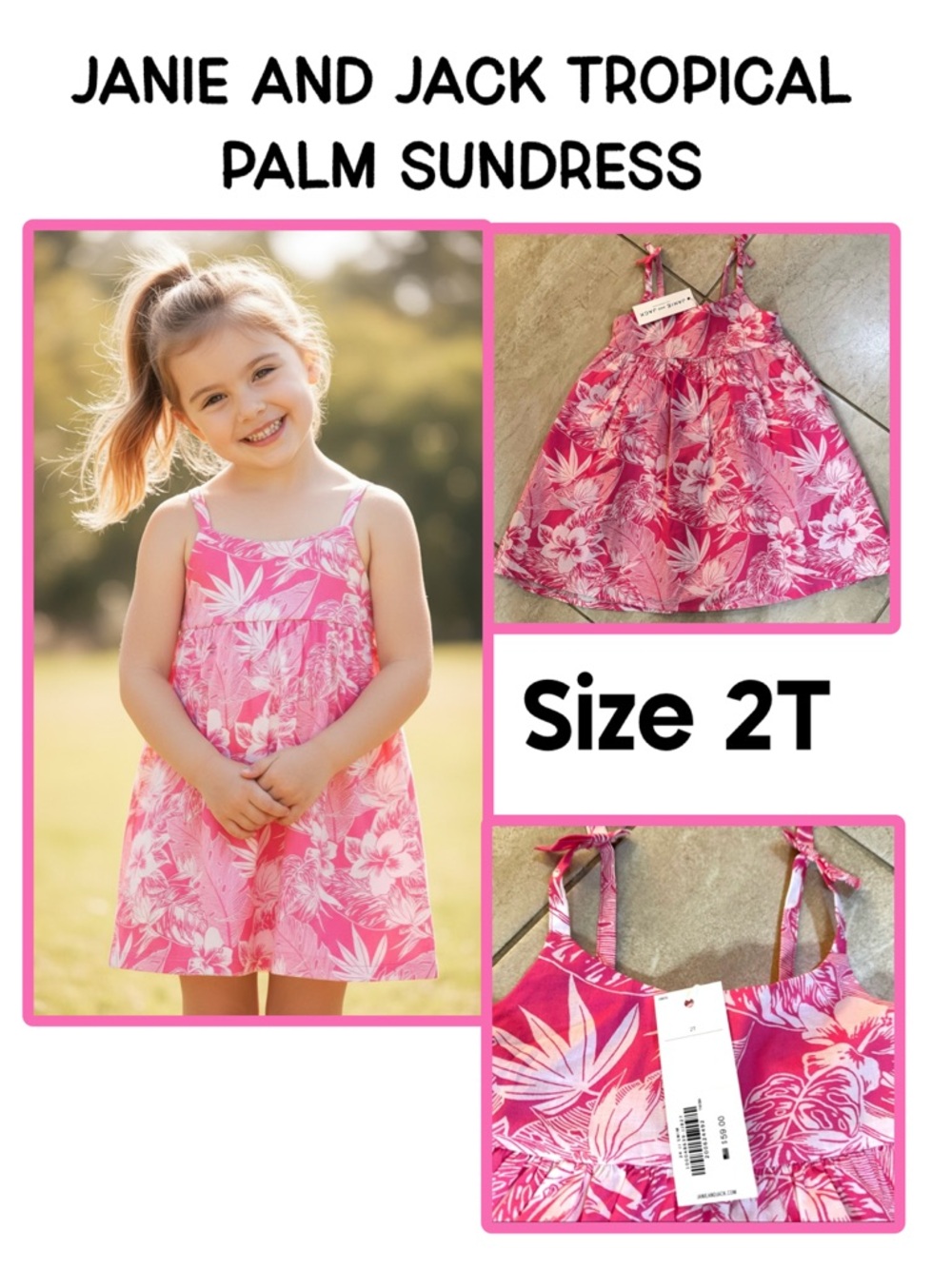 JANIE AND JACK TROPICAL PALM SUNDRESS